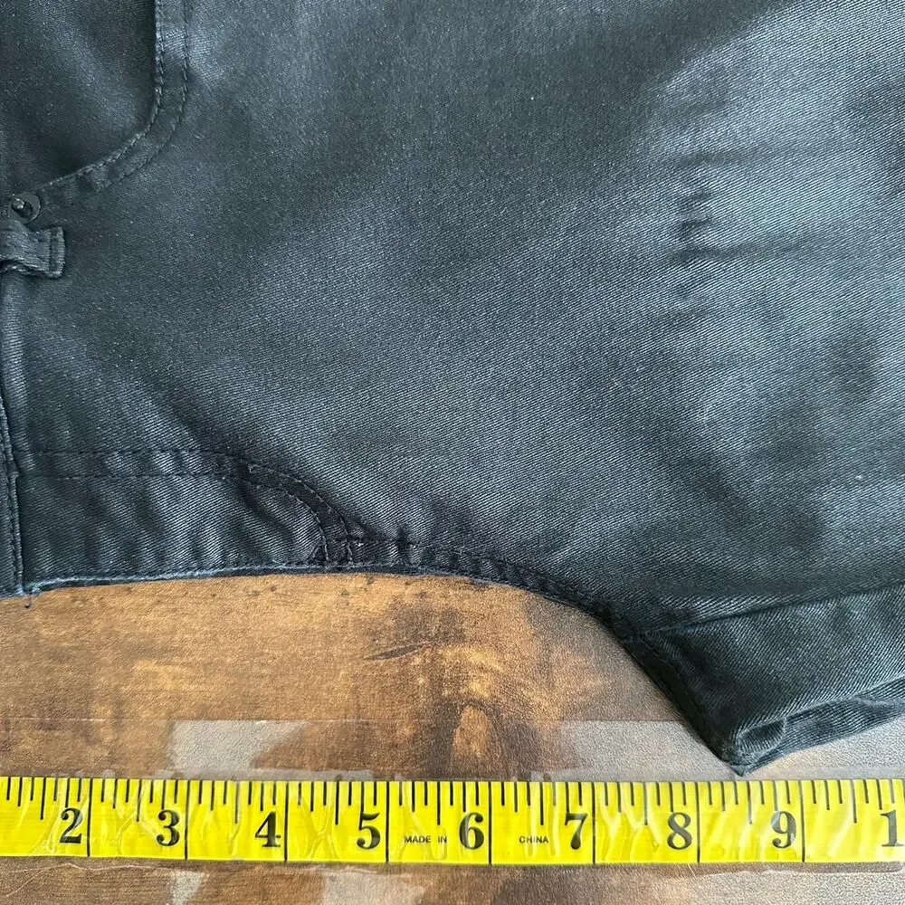 Inc Womens Jeans Sz 4P Black Low Rise Distressed Skinny Grunge Goth Punk VGUC